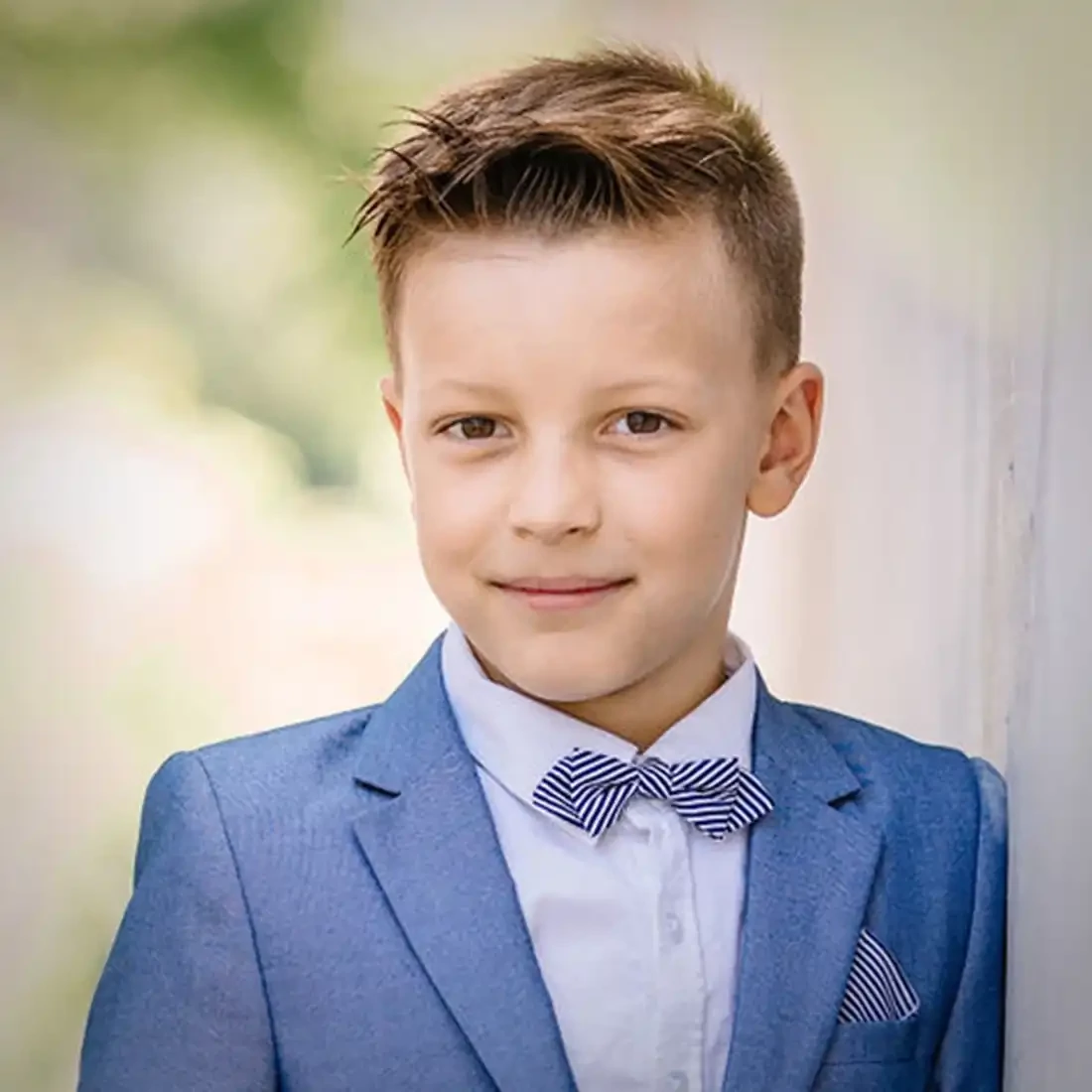 Csokornyakkendő, tengerész csíkos pamut - választható méretben
