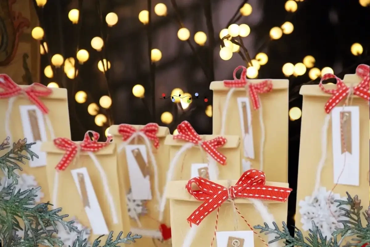 Karácsonyi díszcsomagolás - ajándéktasak