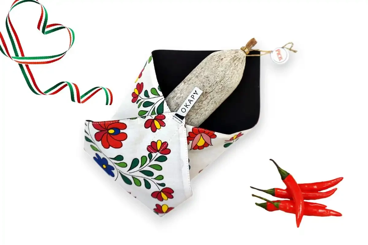 Újraszalvéta, szendvics csomagoló - népi, 28 cm nagy méret